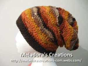 Wavy Stitch Slouch Hat by Meladora's Creations
