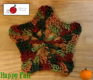 Autumn 5 Point Star Motif by American Crochet