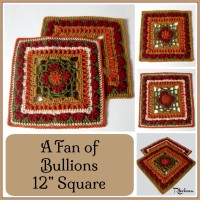 A Fan of Bullions 12" Afghan Square by CrochetN'Crafts