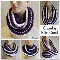 Chunky Ribs Cowl by CrochetN'Crafts