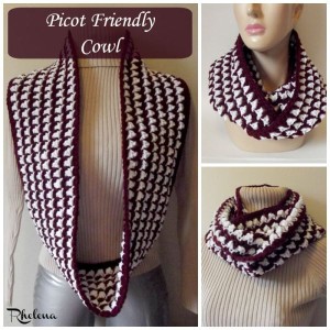 Picot Friendly Cowl by CrochetN'Crafts