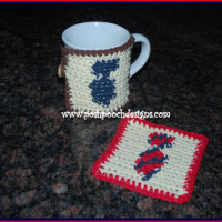 Neck Tie Coaster and Mug Rug by Posh Pooch Designs