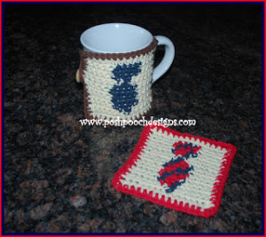 Neck Tie Coaster and Mug Rug by Posh Pooch Designs