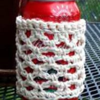 Eco-friendly Crocheted Drink Sleeve/Cozy by Lisa Jelle's Ravelry Store