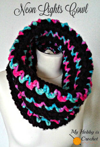 Neon Lights Cowl by My Hobby is Crochet
