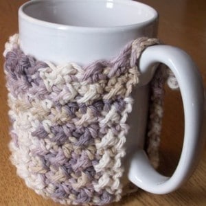 Crunch Stitch Mug Cozy by CrochetNCrafts