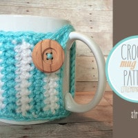 Striped Mug Cozy by Little Monkeys Crochet