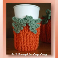 Fall Pumpkin Cup Cozy by Crochet Memories