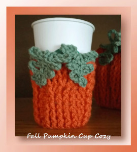 Fall Pumpkin Cup Cozy by Crochet Memories
