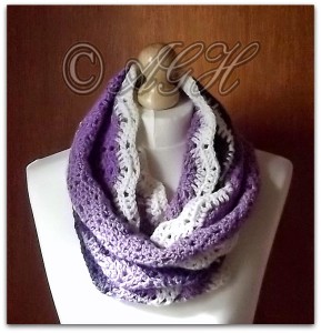 "Charlotte" Infinity Scarf with Buttoned Band by AG Handmades