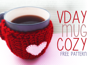Valentine's Day Mug Cozy by Little Monkeys Crochet