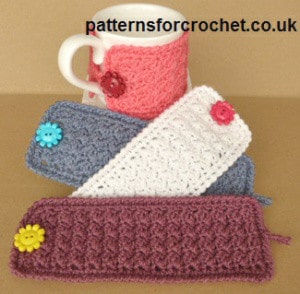 Simple Mug Cozy by Patterns For Crochet