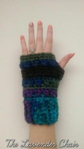 Cross Double Crochet Fingerless Gloves by The Lavender Chair
