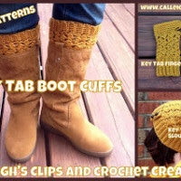 Key Tab Boot Cuffs by Calleigh's Clips & Crochet Creations