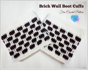 Brick Wall Boot Cuffs by Crochet For You