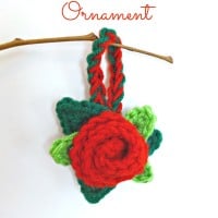 Christmas Rose Ornament by Fiber Flux