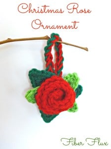 Christmas Rose Ornament by Fiber Flux