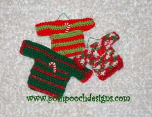 Mini Sweater Ornaments by Posh Pooch Designs