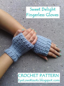 Women's Sweet Delight Fingerless Gloves by EyeLoveKnots