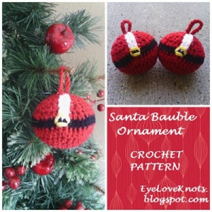 Santa Bauble Ornament by EyeLoveKnots