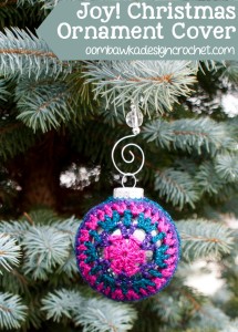 Joy! Festive Christmas Ornament Cover by Oombawka Design
