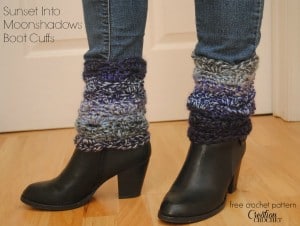 Sunset Into Moonshadows Boot Cuffs by Cre8tion Crochet