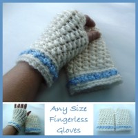 Any Size Fingerless Gloves by CrochetN'Crafts