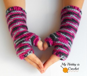 Bella Bricks Fingerless Mitts by My Hobby is Crochet