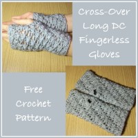 Cross-Over Long DC Fingerless Gloves by CrochetN'Crafts