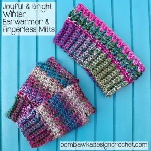 Joyful and Bright Fingerless Gloves by Oombawka Design