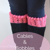 Cables & Bobbles Boot Cuffs by The Stitchin' Mommy