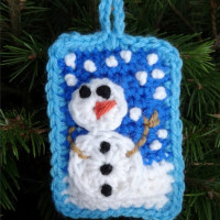 Snowy Day Pillow Ornament by Fiber Flux