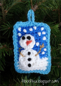 Snowy Day Pillow Ornament by Fiber Flux