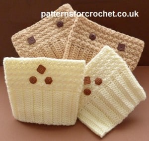 Patterned Boot Cuffs by Patterns For Crochet