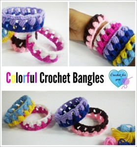 Colorful Crochet Bangles by Crochet For You