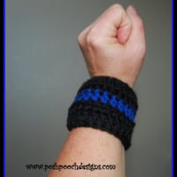 Blue Line Police Flag Bracelet by Posh Pooch Designs