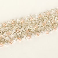 Beaded Wire Crochet Bracelet by Petals to Picots