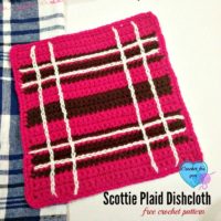 Scottie Plaid Dishcloth by Crochet For You