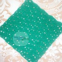 Kelly Green Dishcloth by Home Made Hats by Cheryl