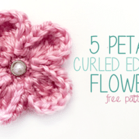 5 Petal Curled Edge Flower by Little Monkeys Crochet