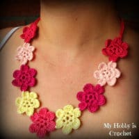 Flower Necklace Hawaiian Dream by My Hobby is Crochet
