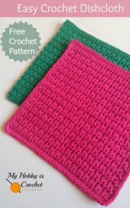 Easy Crochet Dishcloth by My Hobby is Crochet