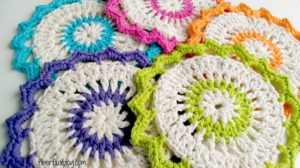 Lotus Bloom Dishcloth by Fiber Flux
