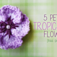 5 Petal Tropical Flower by Little Monkeys Crochet