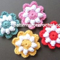 Popcorn Flower Motif by Patterns For Crochet