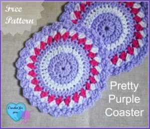 Pretty Crochet Coaster by Crochet For You