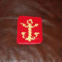 Anchor Graph Coaster by Posh Pooch Designs