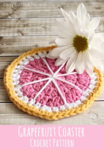 Grapefruit Coaster by Daisy Cottage Designs