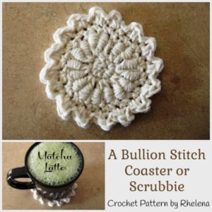 A Bullion Stitch Coaster by CrochetN'Crafts