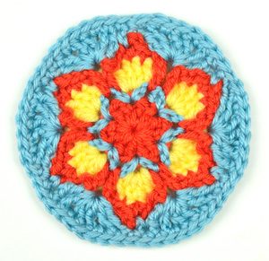 Blooming Flower Coaster by Crochet Spot